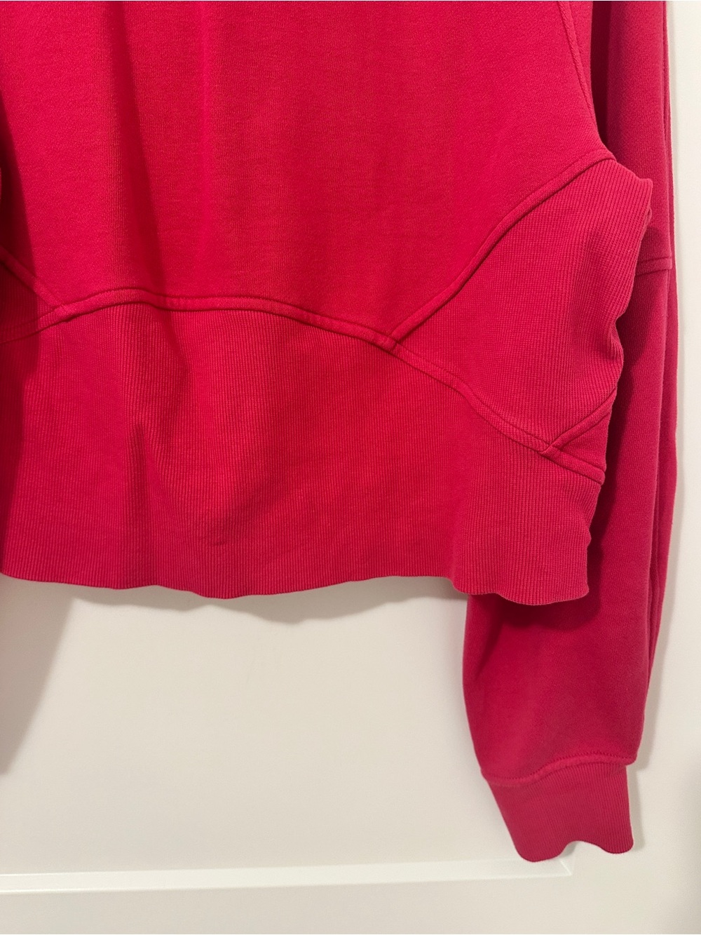 Lululemon Scuba Oversized Cropped Pullover *Wordmark in Passionate Pink Size M/L - Picture 14 of 15